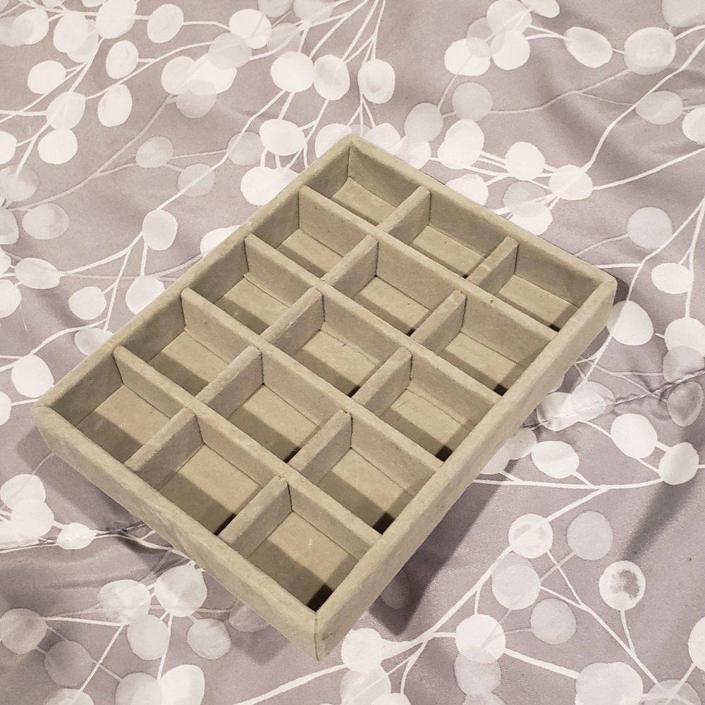 Gray felt jewelry organizer tray bundle of 3